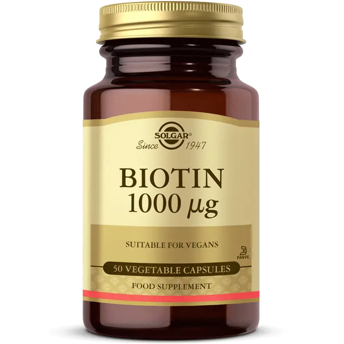مکمل و کپسول بیوتین Biotin سولگار 1000 میکروگرم 50 عددی